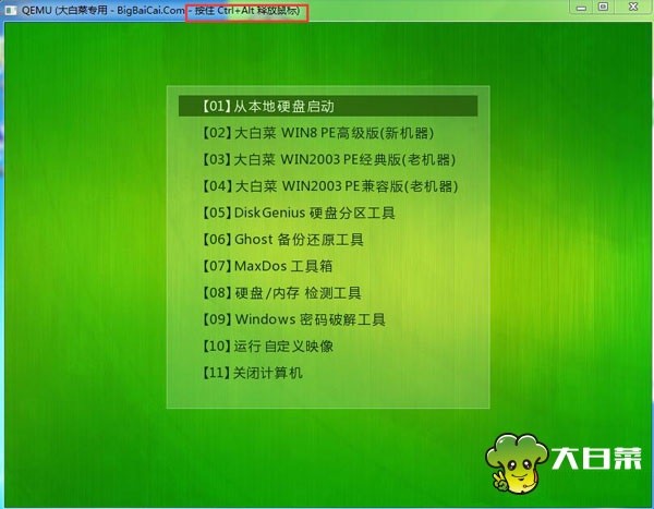 大白菜u盘装系统工具免费下载