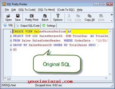 SQL Pretty Printer(SQL格式化工具)3.2.5|天然软件园