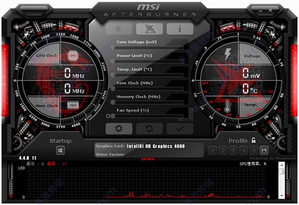 MSI Afterburner微星显卡超频软件 MSI Afterburner微星显卡超频软件