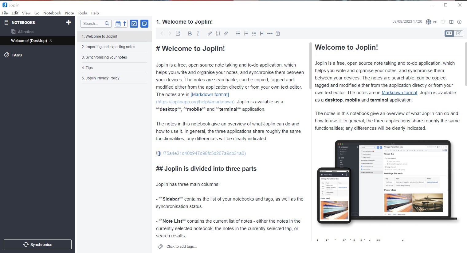Joplin桌面云笔记下载