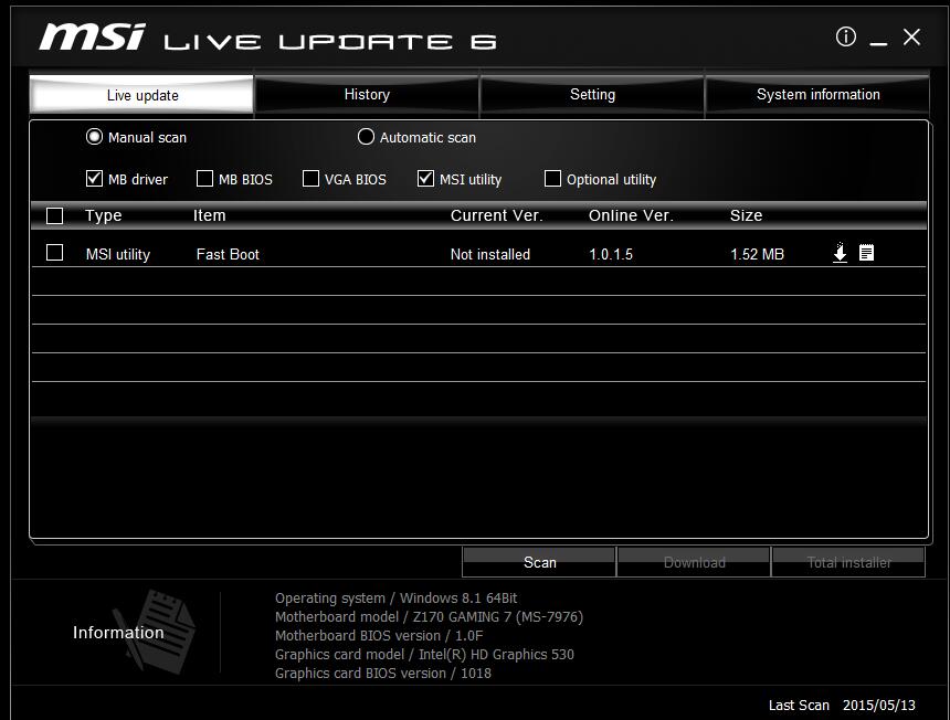 MSI微星Live Update 6在线更新工具官方下载