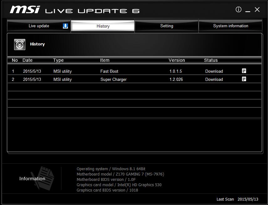 MSI微星Live Update 6在线更新工具免费下载